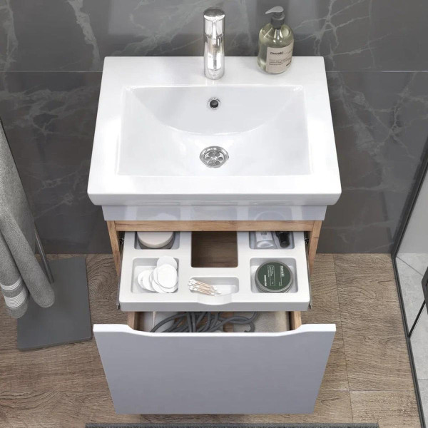 Тумба под раковину подвесная VIGO Grani 028 дуб золотой, 50 см. Фото 5