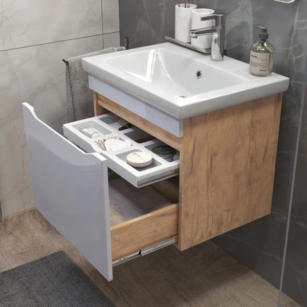 Тумба под раковину подвесная VIGO Grani 057 дуб золотой, 60 см. Фото 5