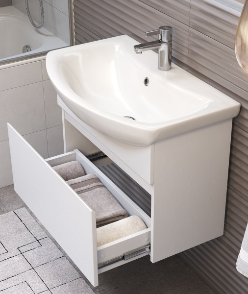 Тумба под раковину подвесная VIGO Wing tp.WIN.BAL.70.1Y белая, 70 см. Фото 4