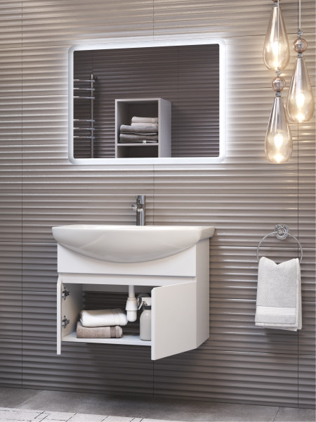 Тумба под раковину подвесная VIGO Wing tp.WIN.BAL.70.2D белый, 70 см. Фото 5