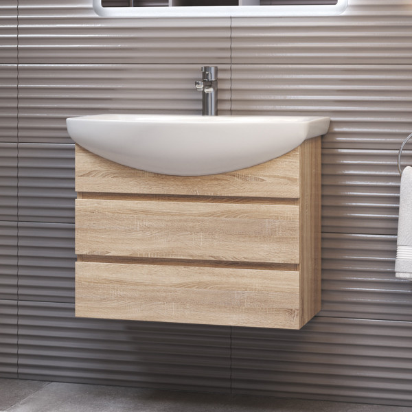 Тумба под раковину подвесная VIGO Wing tp.WIN.BAL.70.2Y дуб сонома, 70 см. Фото 3