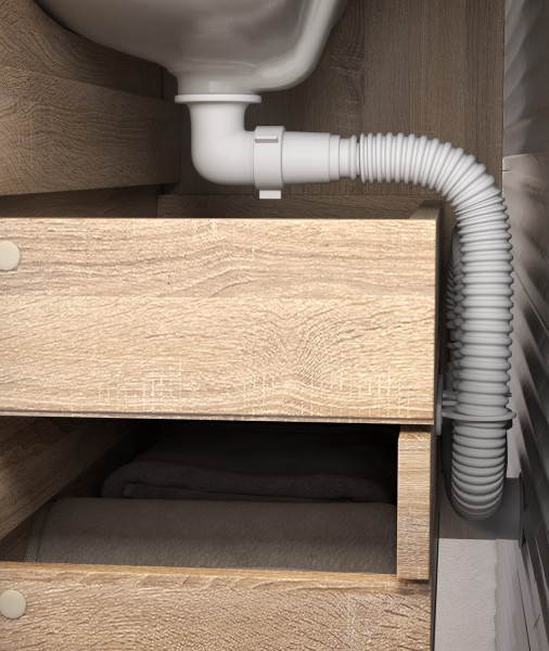 Тумба под раковину подвесная VIGO Wing tp.WIN.BAL.70.2Y дуб сонома, 70 см. Фото 5