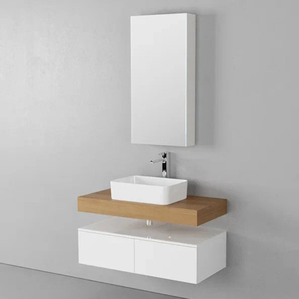 Тумба подвесная без столешницы Velvex Unit tp.UNI.50.1Y белый матовый, 50 см. Фото 5