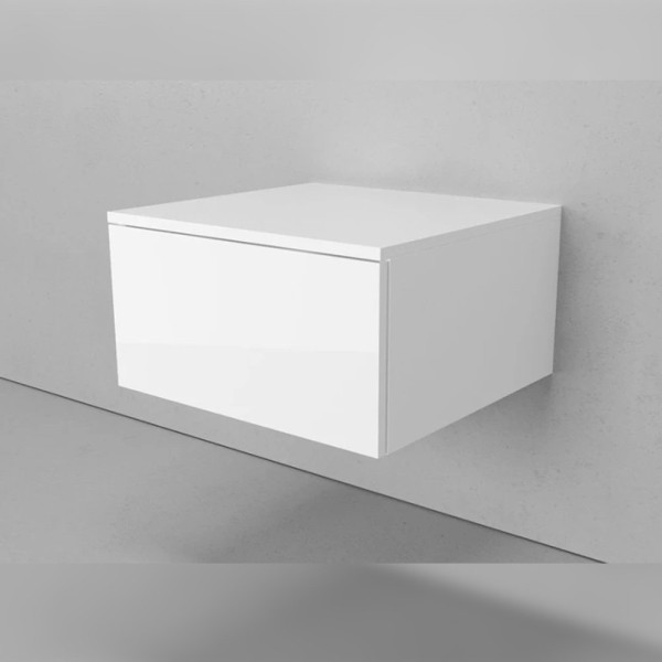 Тумба подвесная без столешницы Velvex Unit tp.UNI.60.1Y белый глянец, 60 см. Фото 3