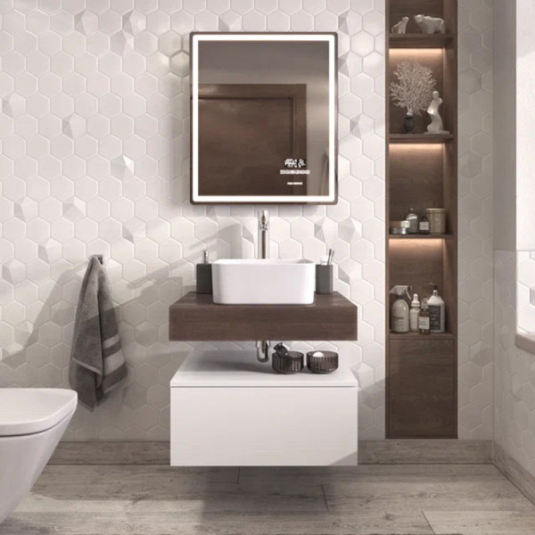 Тумба подвесная без столешницы Velvex Unit tp.UNI.60.1Y белый матовый, 60 см. Фото 1