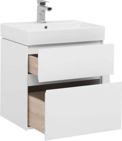 Тумба с раковиной Aquanet Бруклин 60 белый. Фото 1