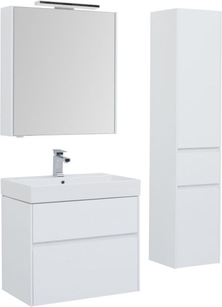 Тумба с раковиной Aquanet Бруклин 70 белый. Фото 1