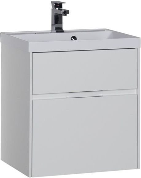 Тумба с раковиной Aquanet Латина 60 белый (2 ящика). Фото 1
