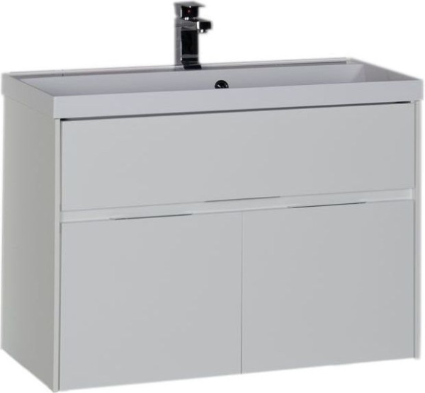 Тумба с раковиной Aquanet Латина 90 белый. Фото 1