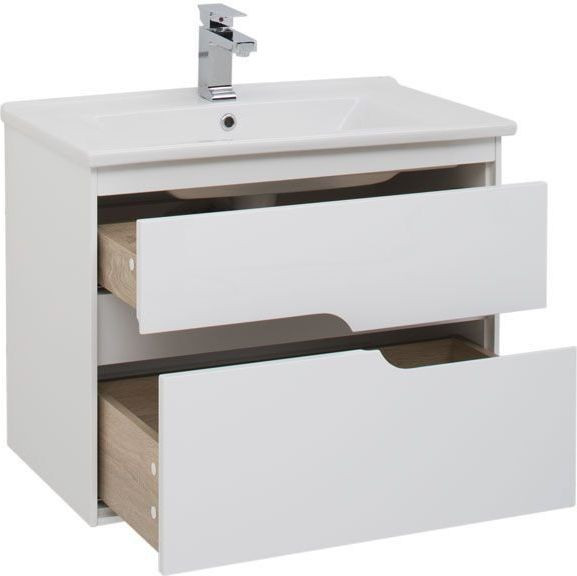 Тумба с раковиной Aquanet Модена 75 белый. Фото 1