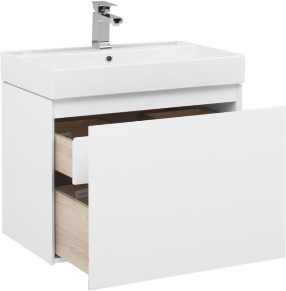 Тумба с раковиной Aquanet Йорк 70 белый. Фото 1