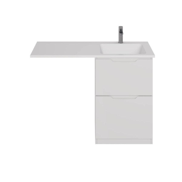 Тумба с раковиной напольная Dreja Bona 60 см, белый. Фото 3