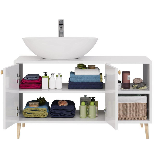 Тумба с раковиной напольная Dreja Luno 100 см, белый. Фото 5