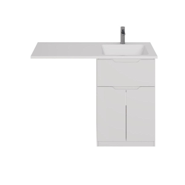 Тумба с раковиной напольная Dreja Vega 60 см, белый. Фото 3