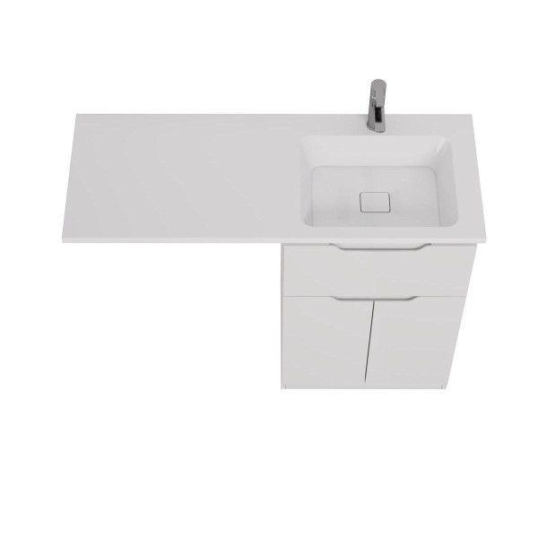 Тумба с раковиной напольная Dreja Vega 60 см, белый. Фото 4