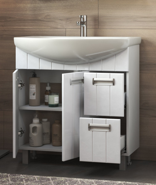 Тумба с раковиной напольная VIGO Diana tn.DIA.BAL.80.2D.2Y, 80 см. Фото 4