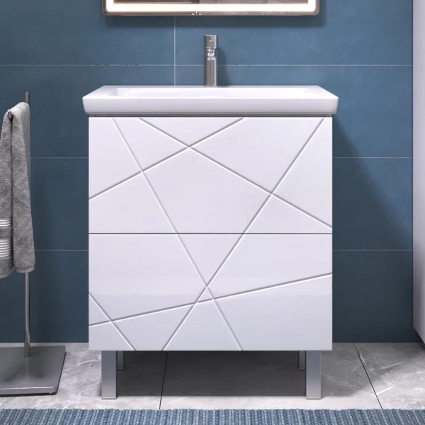 Тумба с раковиной напольная VIGO Geometry 016, 70 см. Фото 3