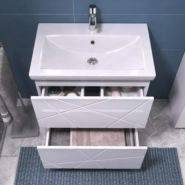 Тумба с раковиной напольная VIGO Geometry 016, 70 см. Фото 5