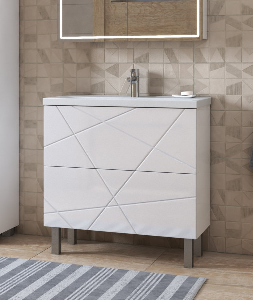 Тумба с раковиной напольная VIGO Geometry tn.bsf.GEO.COM.70.2Y, 70 см. Фото 4