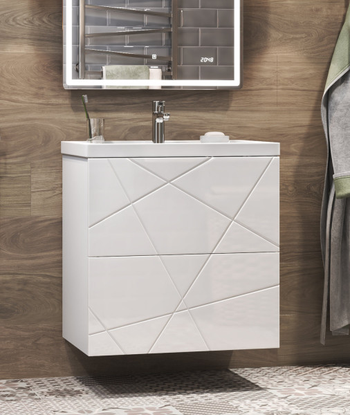 Тумба с раковиной напольная VIGO Geometry tn.bsf.GEO.FOS.60.2Y, 60 см. Фото 5