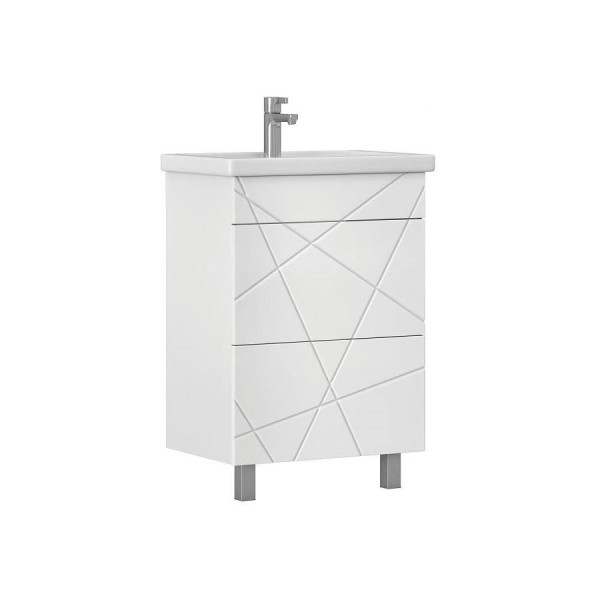 Тумба с раковиной напольная VIGO Geometry tn.GEO.COM.60.2Y, 60 см. Фото 1