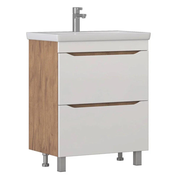 Тумба с раковиной напольная VIGO Grani 202 дуб золотой, 70 см. Фото 1