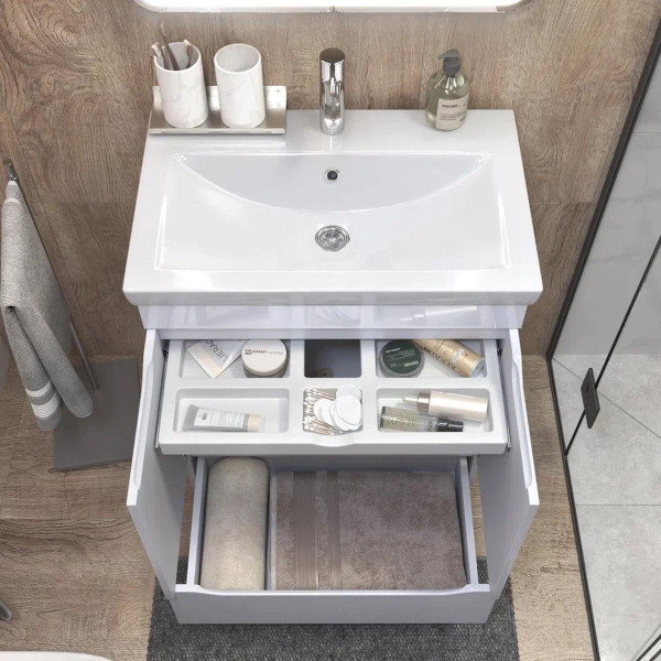 Тумба с раковиной напольная VIGO Grani 285, 70 см. Фото 5