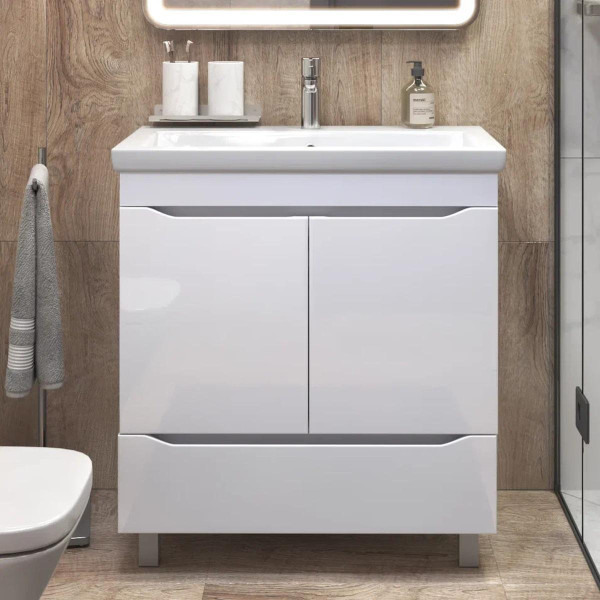 Тумба с раковиной напольная VIGO Grani 286, 80 см. Фото 3