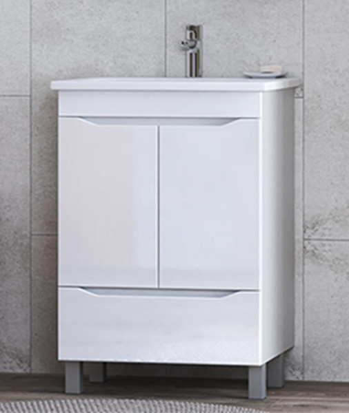 Тумба с раковиной напольная VIGO Grani tn.GRI.ELI.60.2D.1Y, 60 см. Фото 3