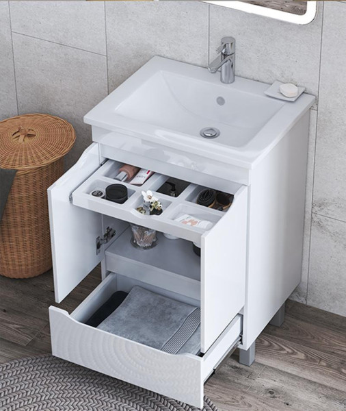 Тумба с раковиной напольная VIGO Grani tn.GRI.OSK.75.2D.1Y, 75 см. Фото 4