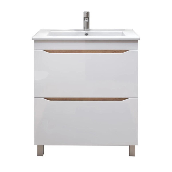 Тумба с раковиной напольная VIGO Grani tn.GRI.OSK.75.2Y дуб золотой, 75 см. Фото 1