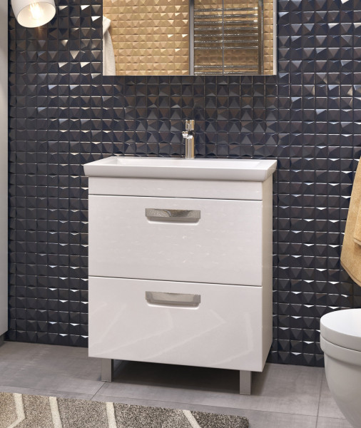 Тумба с раковиной напольная VIGO Plaza tn.PLA.COM.60.2Y, 60 см. Фото 4