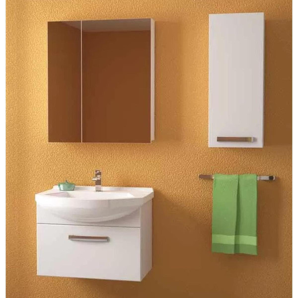 Тумба с раковиной подвесная Dreja Alfa 55 см, белый. Фото 4