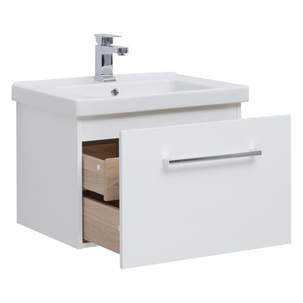 Тумба с раковиной подвесная Dreja Big Inn 65 см, белый. Фото 5