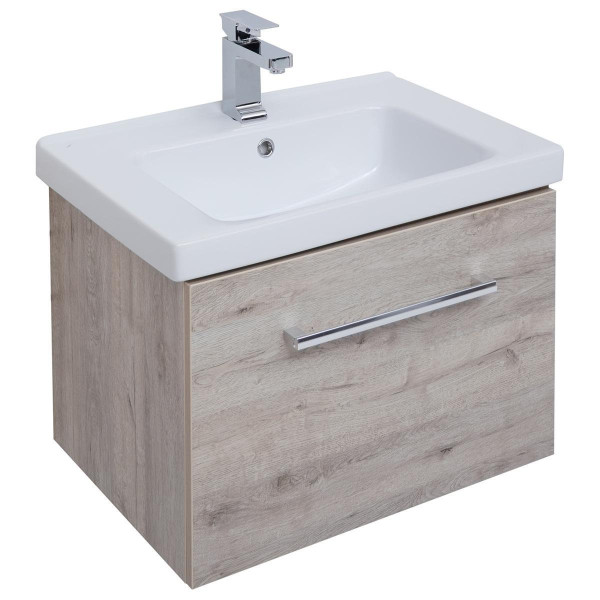 Тумба с раковиной подвесная Dreja Big Inn 65 см, дуб кантри. Фото 3