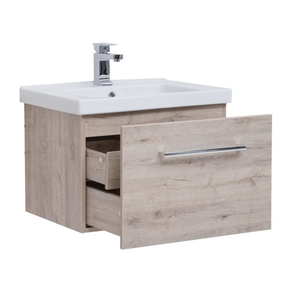 Тумба с раковиной подвесная Dreja Big Inn 65 см, дуб кантри. Фото 5