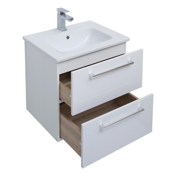 Тумба с раковиной подвесная Dreja Gio 60 см, белый. Фото 5