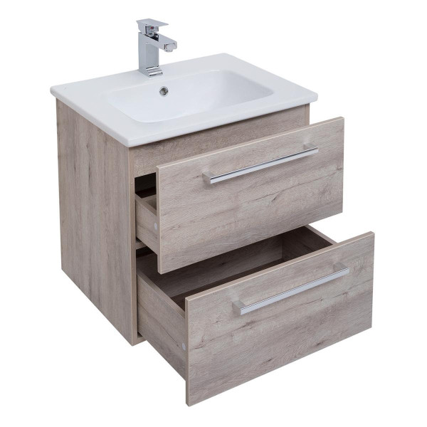 Тумба с раковиной подвесная Dreja Gio 60 см, дуб кантри. Фото 5