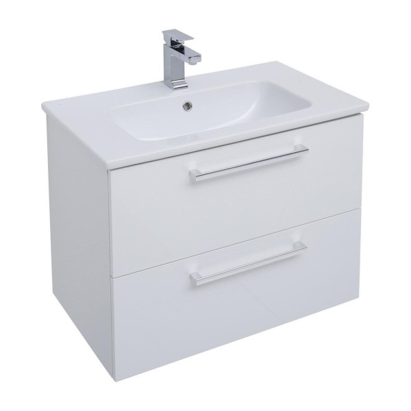 Тумба с раковиной подвесная Dreja Gio 80 см, белый. Фото 3