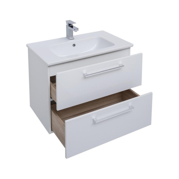 Тумба с раковиной подвесная Dreja Gio 80 см, белый. Фото 5