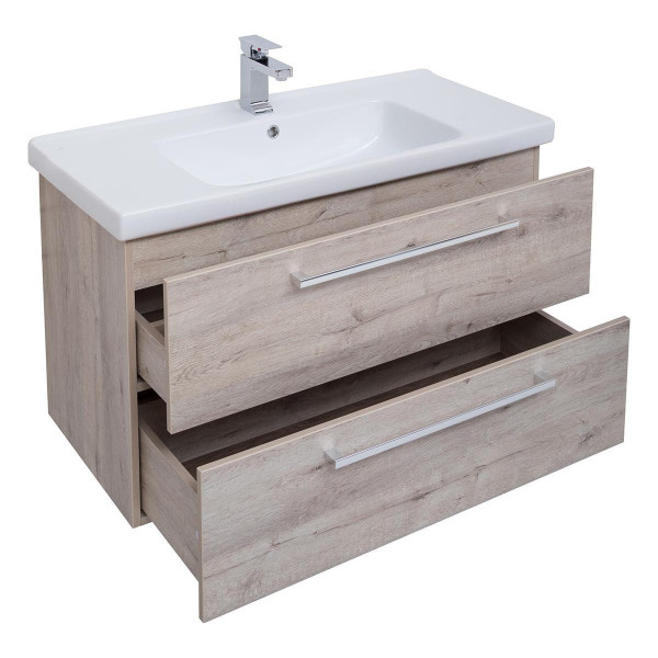 Тумба с раковиной подвесная Dreja Gio 80 см, дуб кантри. Фото 5