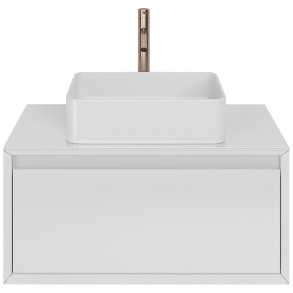 Тумба с раковиной подвесная Dreja Insight 80 см, белый. Фото 3