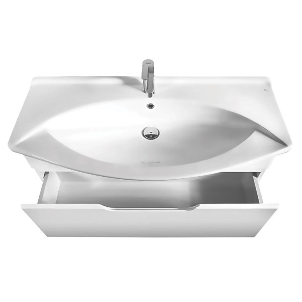 Тумба с раковиной подвесная Dreja Laguna 85 см, белый. Фото 3