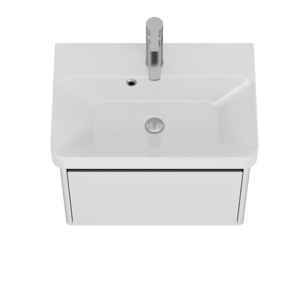 Тумба с раковиной подвесная Dreja Luxury 55 см, белый. Фото 4