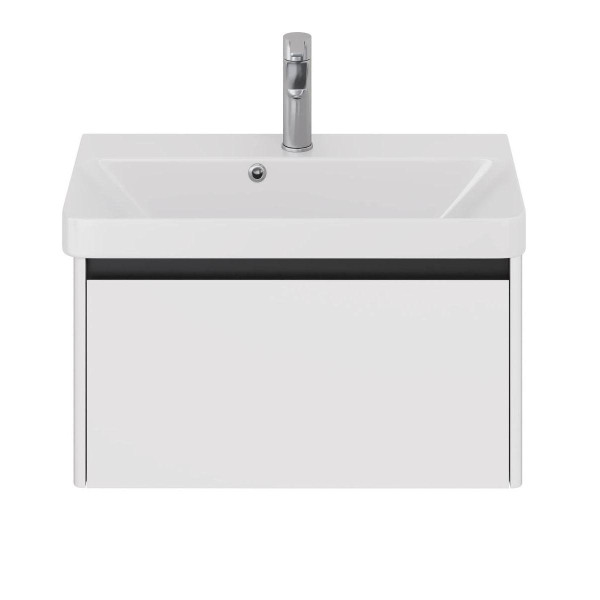 Тумба с раковиной подвесная Dreja Luxury 70 см, белый. Фото 3