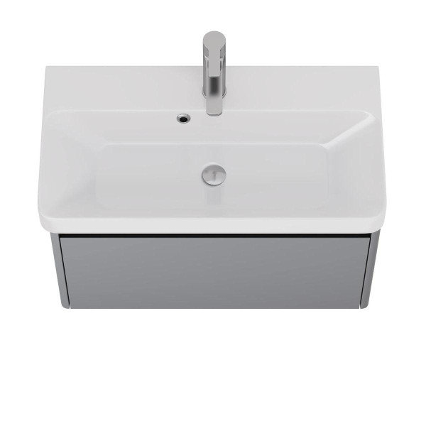 Тумба с раковиной подвесная Dreja Luxury 70 см, серый базальт. Фото 4