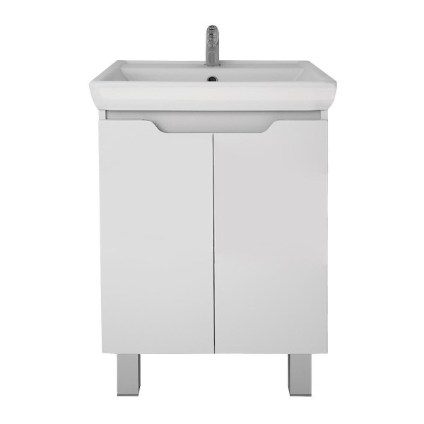 Тумба с раковиной подвесная Dreja Q Plus (D) 55 см, белый. Фото 3