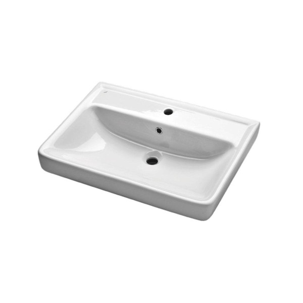 Тумба с раковиной подвесная Dreja Q Plus (D) 55 см, белый. Фото 5