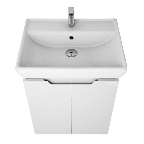 Тумба с раковиной подвесная Dreja Q Plus (D) 70 см, белый. Фото 4