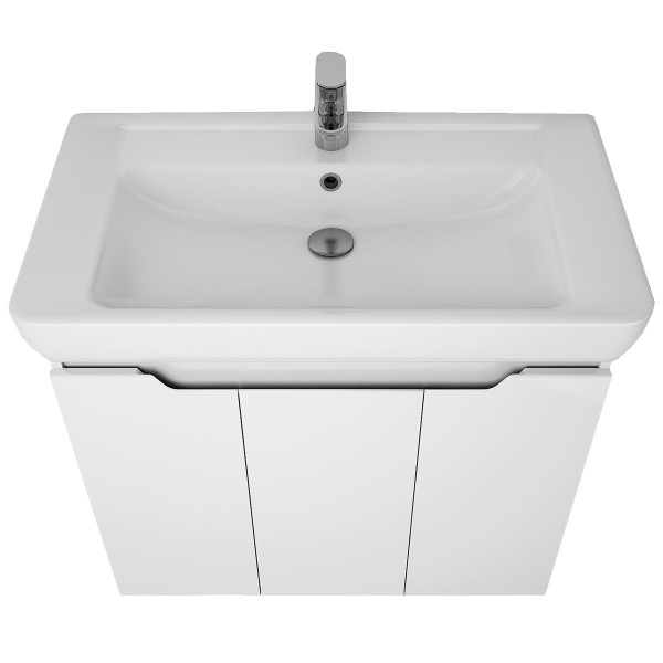 Тумба с раковиной подвесная Dreja Q Plus (D) 80 см, белый. Фото 4